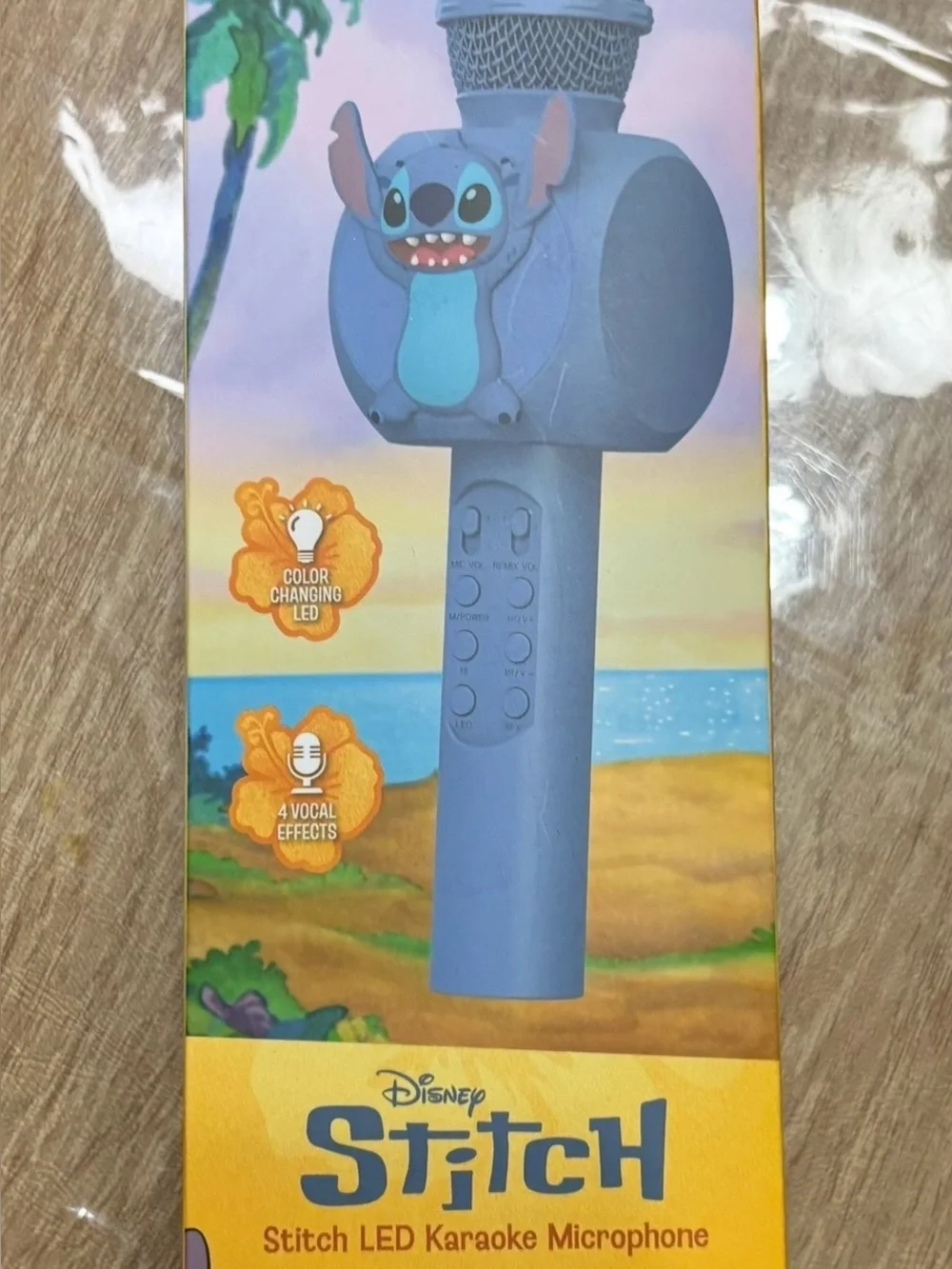 Disney Stitch Blue LED Karaoke Microphone with Character Detail